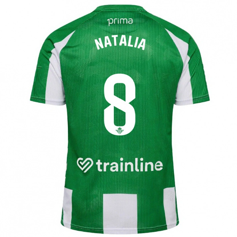 Danxen Dámské Natalia Montilla Martinez #8 Zelená Bílá Domů Hráčské Dresy 2025/26 Dres