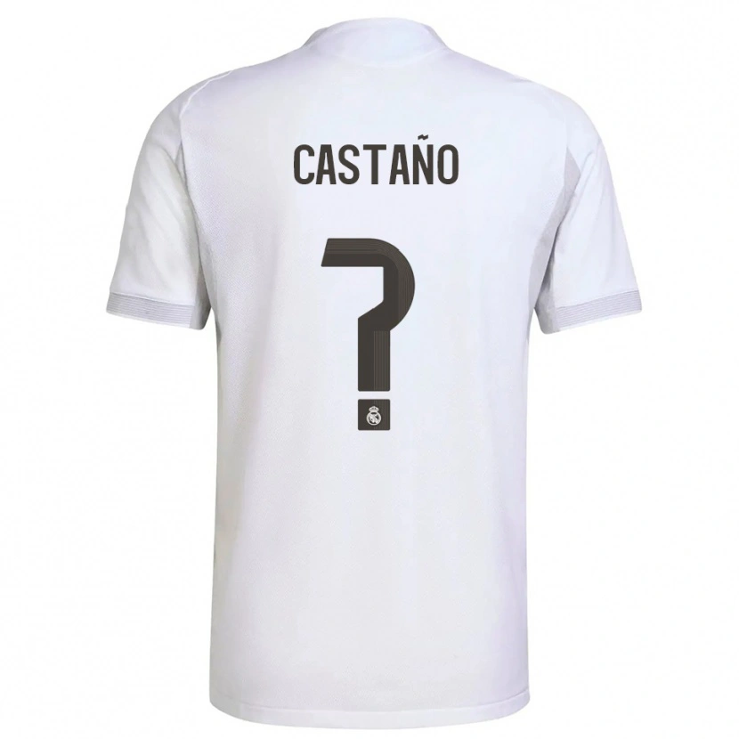 Danxen Dámské Alejandro Castaño #0 Bílá Žlutá Domů Hráčské Dresy 2025/26 Dres
