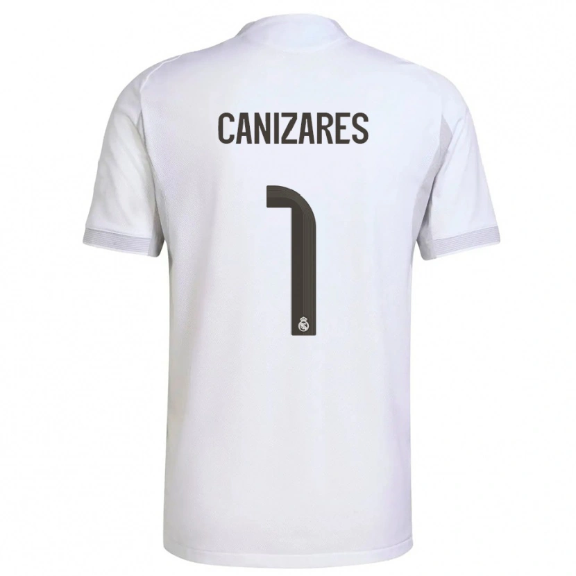 Danxen Dámské Lucas Canizares #1 Bílá Žlutá Domů Hráčské Dresy 2025/26 Dres