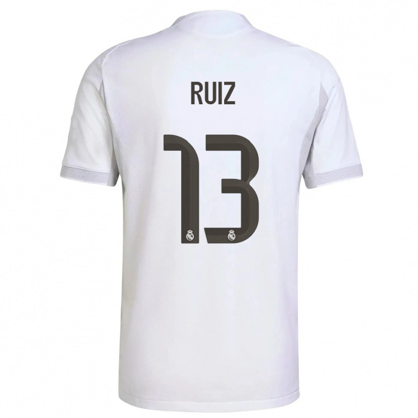Danxen Dámské Guillermo Ruiz #13 Bílá Žlutá Domů Hráčské Dresy 2025/26 Dres
