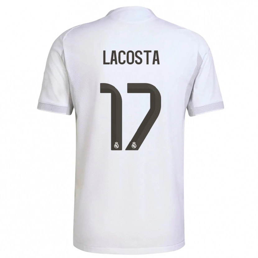 Danxen Dámské Diego Lacosta #17 Bílá Žlutá Domů Hráčské Dresy 2025/26 Dres