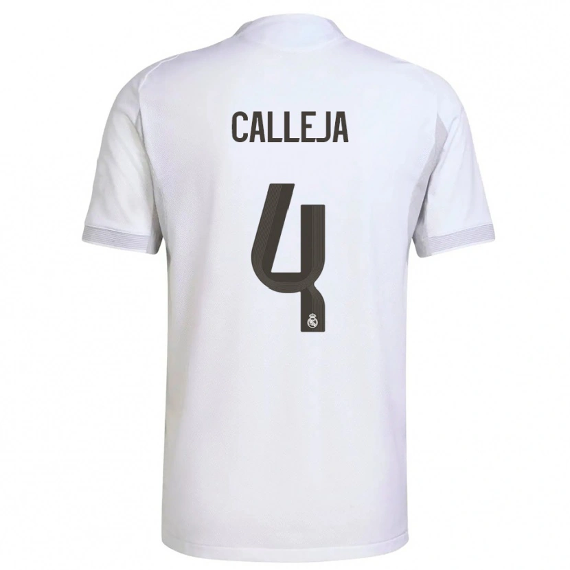 Danxen Dámské Jaime Calleja #4 Bílá Žlutá Domů Hráčské Dresy 2025/26 Dres