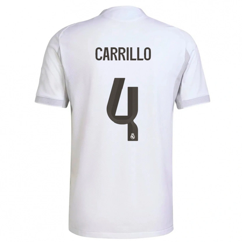 Danxen Dámské Alvaro Carrillo #4 Bílá Žlutá Domů Hráčské Dresy 2025/26 Dres
