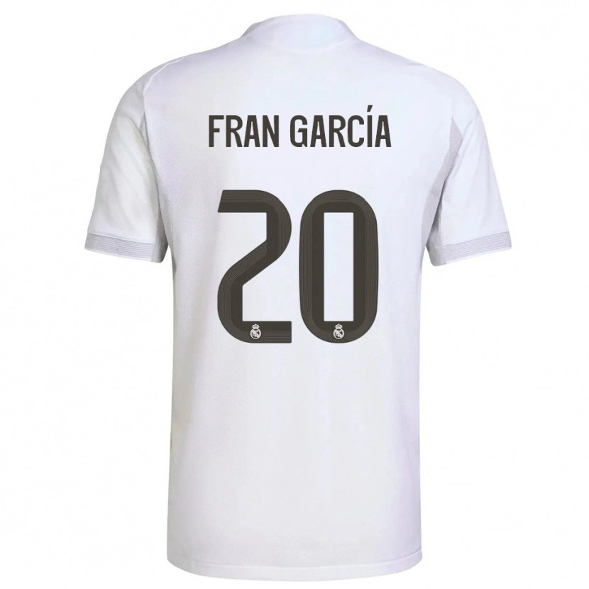Danxen Dámské Fran García #20 Bílá Žlutá Domů Hráčské Dresy 2025/26 Dres
