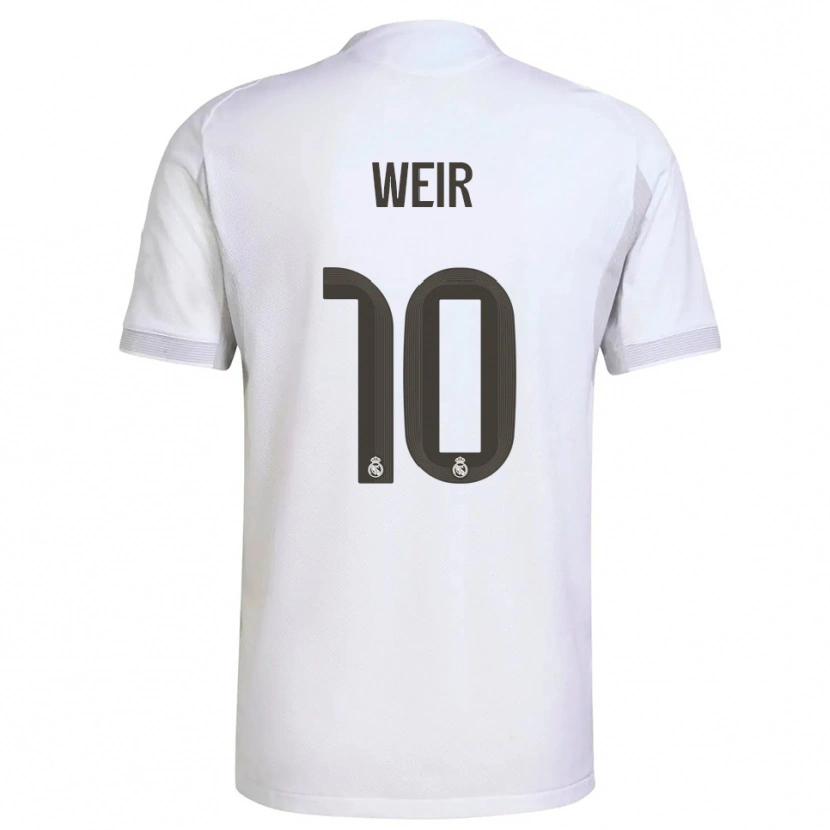 Danxen Dámské Caroline Weir #10 Bílá Žlutá Domů Hráčské Dresy 2025/26 Dres