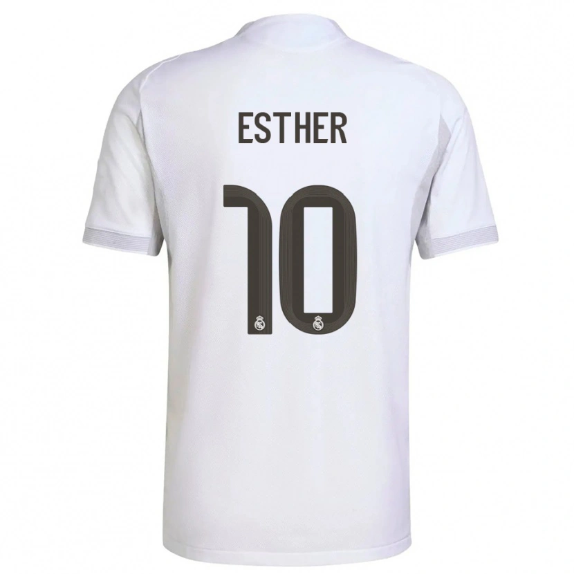 Danxen Dámské Esther Gonzalez #10 Bílá Žlutá Domů Hráčské Dresy 2025/26 Dres