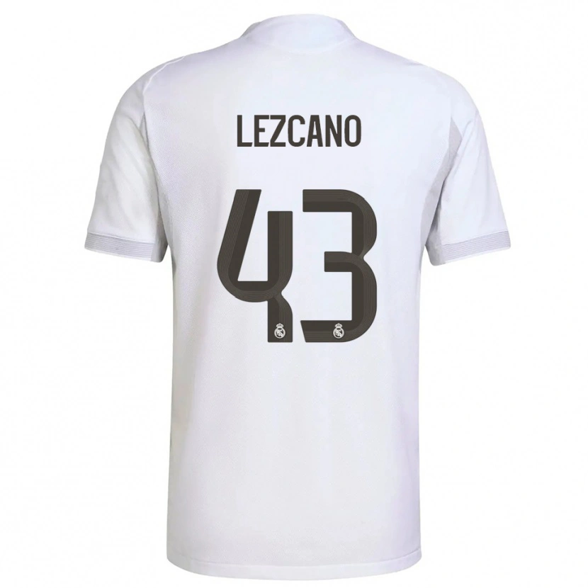 Danxen Dámské Álvaro Lezcano #43 Bílá Žlutá Domů Hráčské Dresy 2025/26 Dres