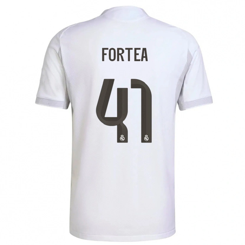 Danxen Dámské Jesús Fortea #41 Bílá Žlutá Domů Hráčské Dresy 2025/26 Dres