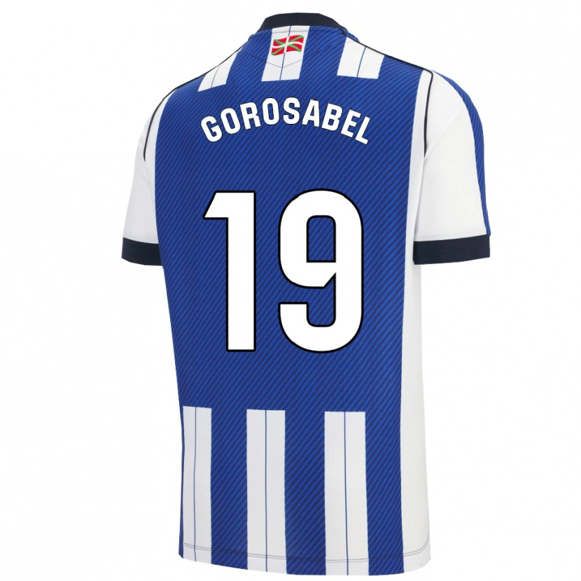 Danxen Dámské Jakes Gorosabel #19 Modrá Bílá Domů Hráčské Dresy 2025/26 Dres