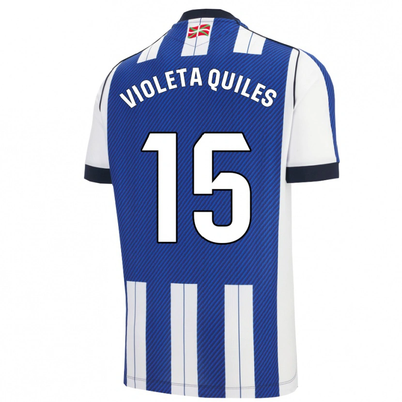 Danxen Dámské Violeta Quiles #15 Modrá Bílá Domů Hráčské Dresy 2025/26 Dres