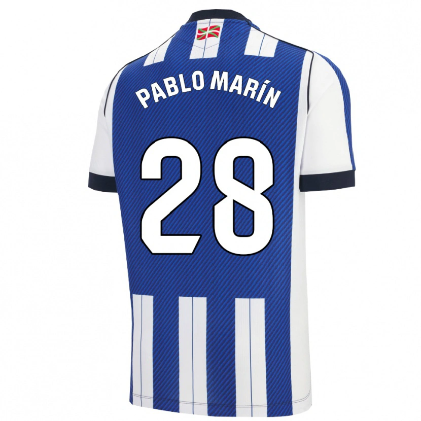 Danxen Dámské Pablo Marín #28 Modrá Bílá Domů Hráčské Dresy 2025/26 Dres
