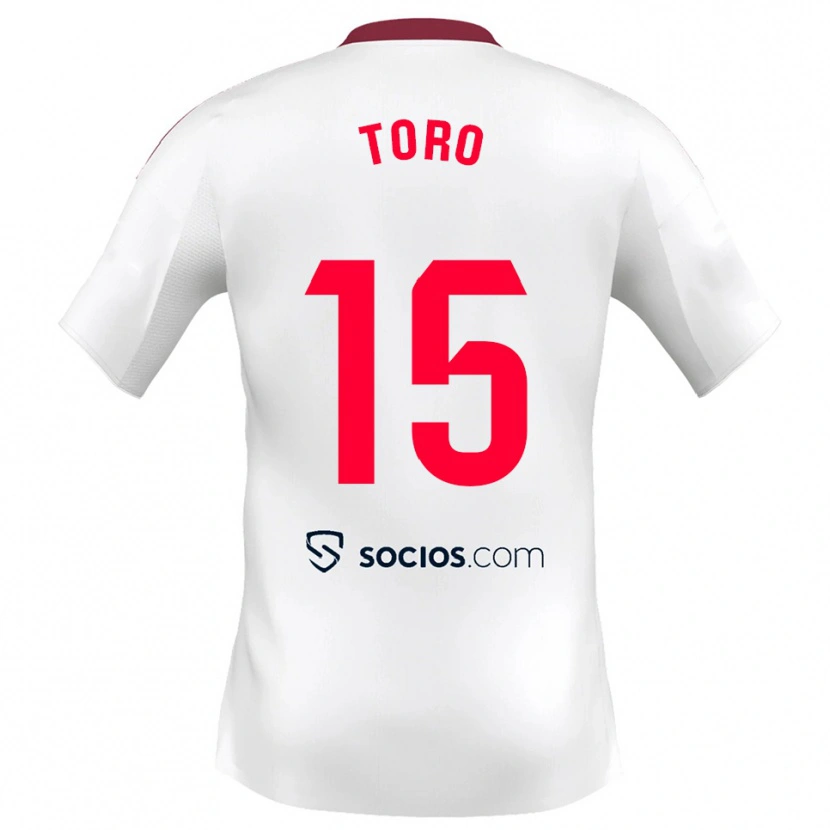 Danxen Dámské Juanan Toro #15 Bílá Červená Domů Hráčské Dresy 2025/26 Dres