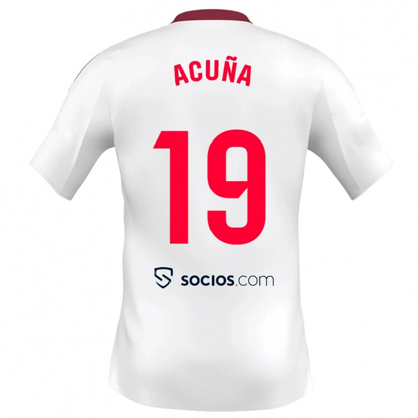 Danxen Dámské Marcos Acuna #19 Bílá Červená Domů Hráčské Dresy 2025/26 Dres