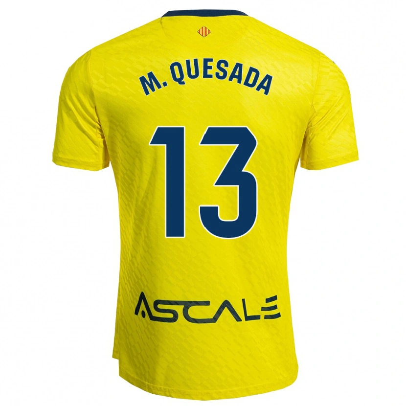Danxen Dámské Montserrat Quesada Carrasco #13 Žlutá Tmavě Modrá Domů Hráčské Dresy 2025/26 Dres