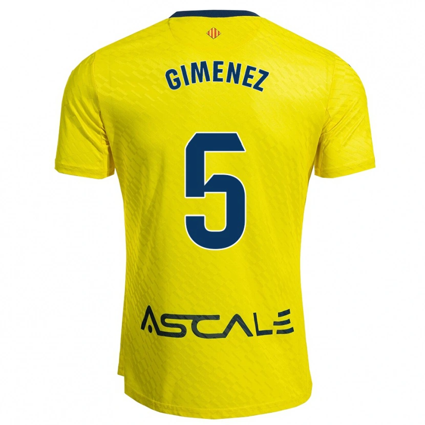 Danxen Dámské Yenifer Giménez #5 Žlutá Tmavě Modrá Domů Hráčské Dresy 2025/26 Dres