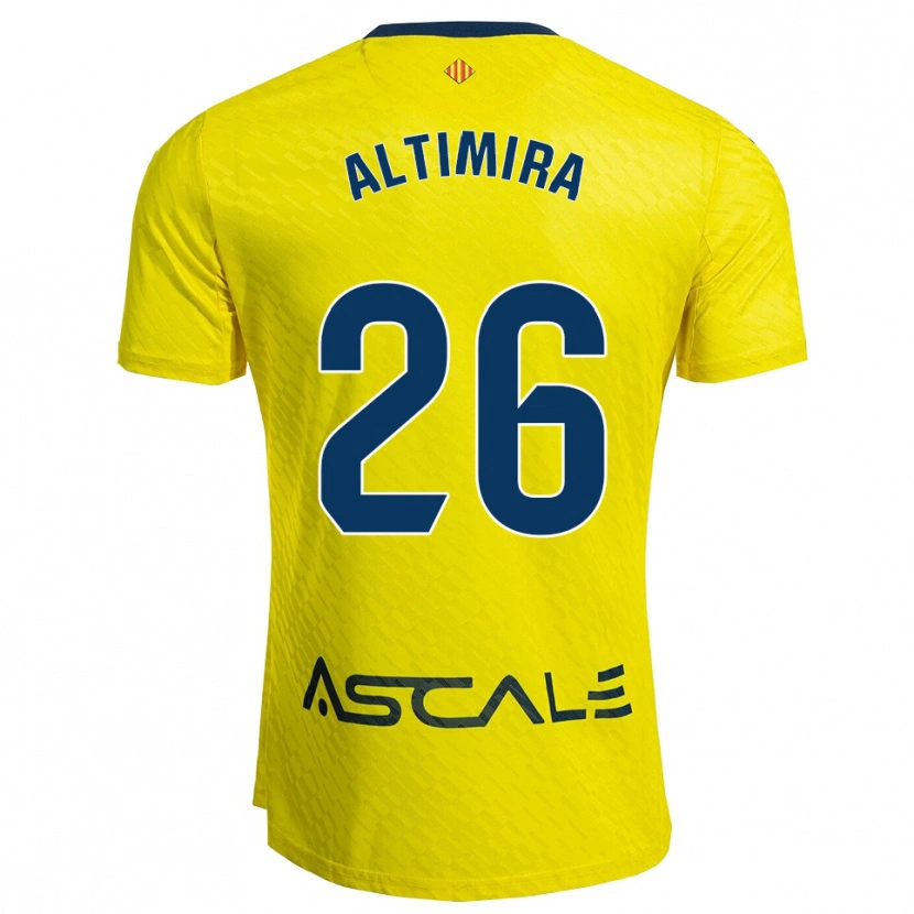 Danxen Dámské Adrià Altimira #26 Žlutá Tmavě Modrá Domů Hráčské Dresy 2025/26 Dres