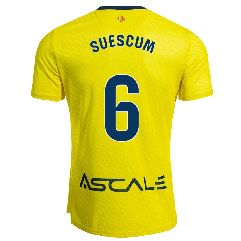 Danxen Dámské Hugo Suescum #6 Žlutá Tmavě Modrá Domů Hráčské Dresy 2025/26 Dres