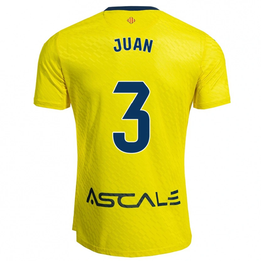Danxen Dámské Sergi Juan #3 Žlutá Tmavě Modrá Domů Hráčské Dresy 2025/26 Dres