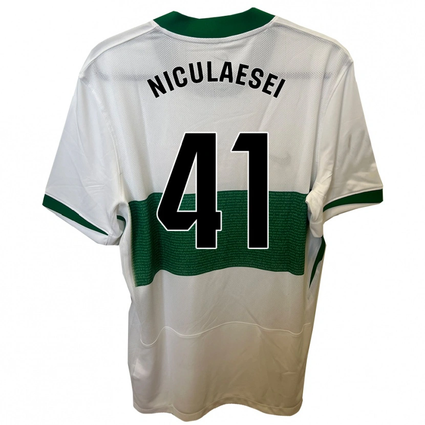 Danxen Dámské Albert Niculăesei #41 Bílá Zelená Domů Hráčské Dresy 2025/26 Dres