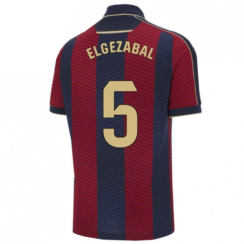 Danxen Dámské Unai Elgezabal #5 Červená Tmavě Modrá Domů Hráčské Dresy 2025/26 Dres