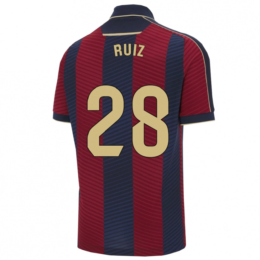 Danxen Dámské Joan Ruiz #28 Červená Tmavě Modrá Domů Hráčské Dresy 2025/26 Dres