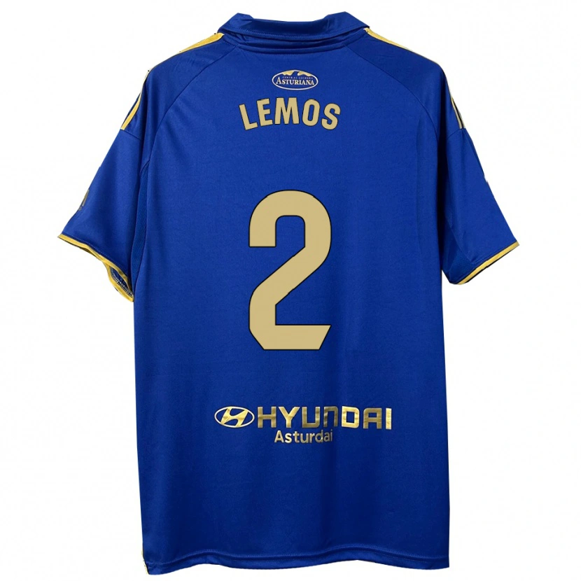 Danxen Dámské Álvaro Lemos #2 Modrá Zlatá Domů Hráčské Dresy 2025/26 Dres