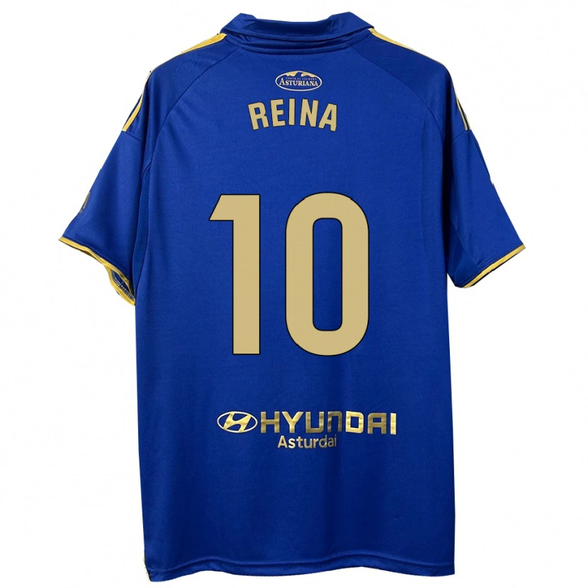 Danxen Dámské Alberto Reina #10 Modrá Zlatá Domů Hráčské Dresy 2025/26 Dres