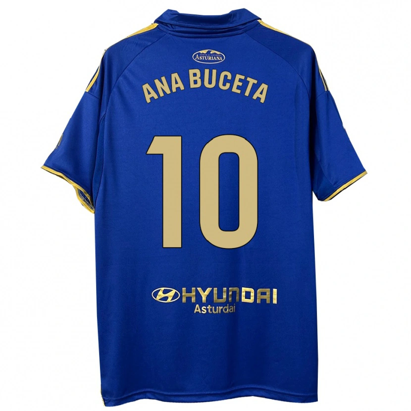 Danxen Dámské Ana Buceta #10 Modrá Zlatá Domů Hráčské Dresy 2025/26 Dres