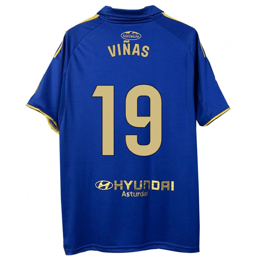 Danxen Dámské Federico Viñas #19 Modrá Zlatá Domů Hráčské Dresy 2025/26 Dres