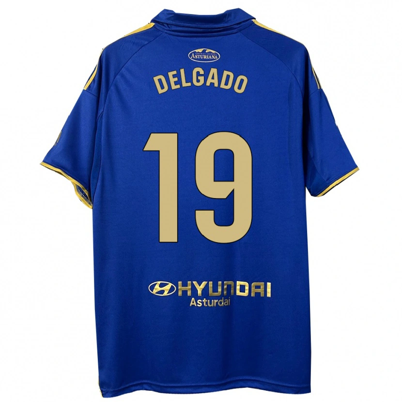 Danxen Dámské Joaquín Delgado #19 Modrá Zlatá Domů Hráčské Dresy 2025/26 Dres