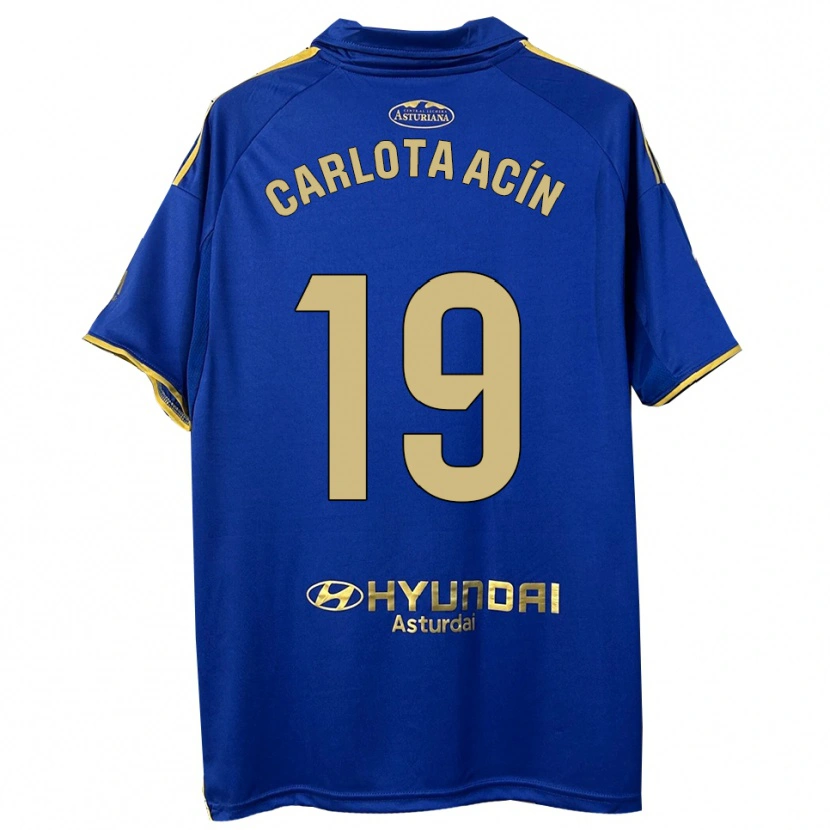 Danxen Dámské Carlota Acin Casajus #19 Modrá Zlatá Domů Hráčské Dresy 2025/26 Dres