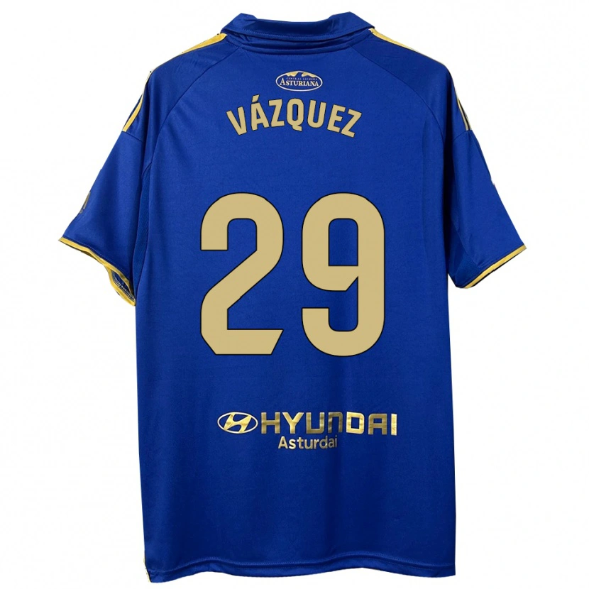 Danxen Dámské Jaime Vázquez #29 Modrá Zlatá Domů Hráčské Dresy 2025/26 Dres