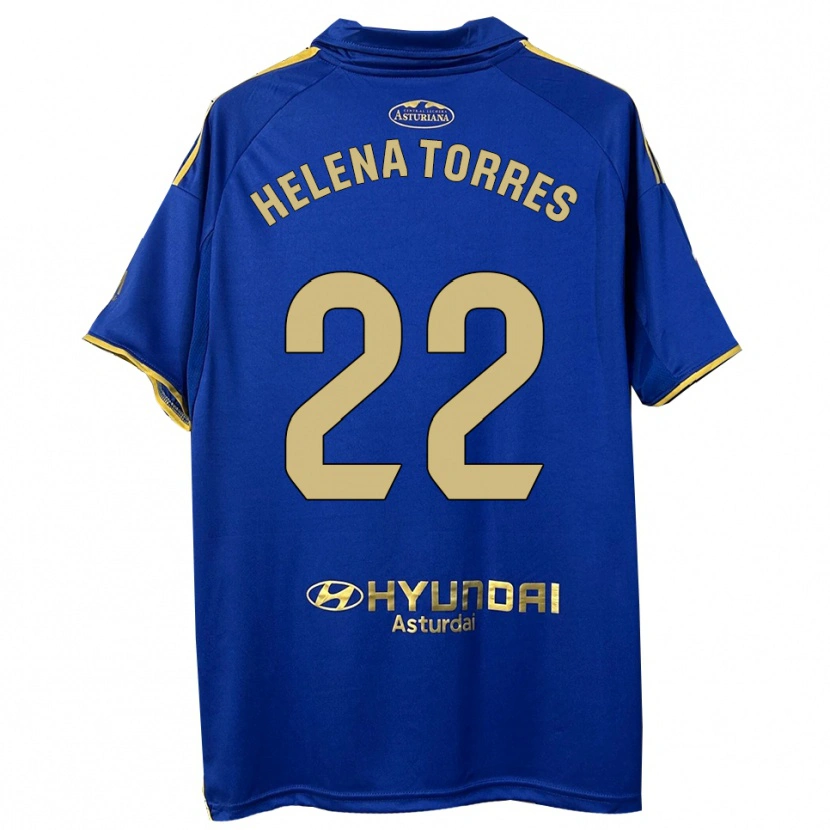 Danxen Dámské Helena Torres Maiquez #22 Modrá Zlatá Domů Hráčské Dresy 2025/26 Dres