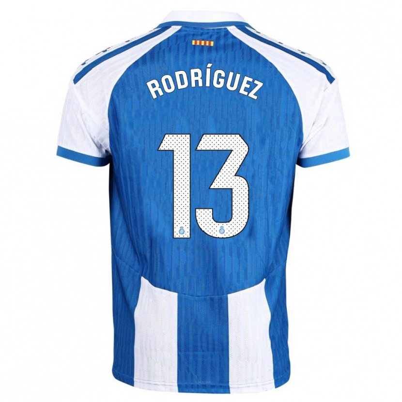 Danxen Dámské Joel Rodríguez #13 Modrá Bílá Domů Hráčské Dresy 2025/26 Dres
