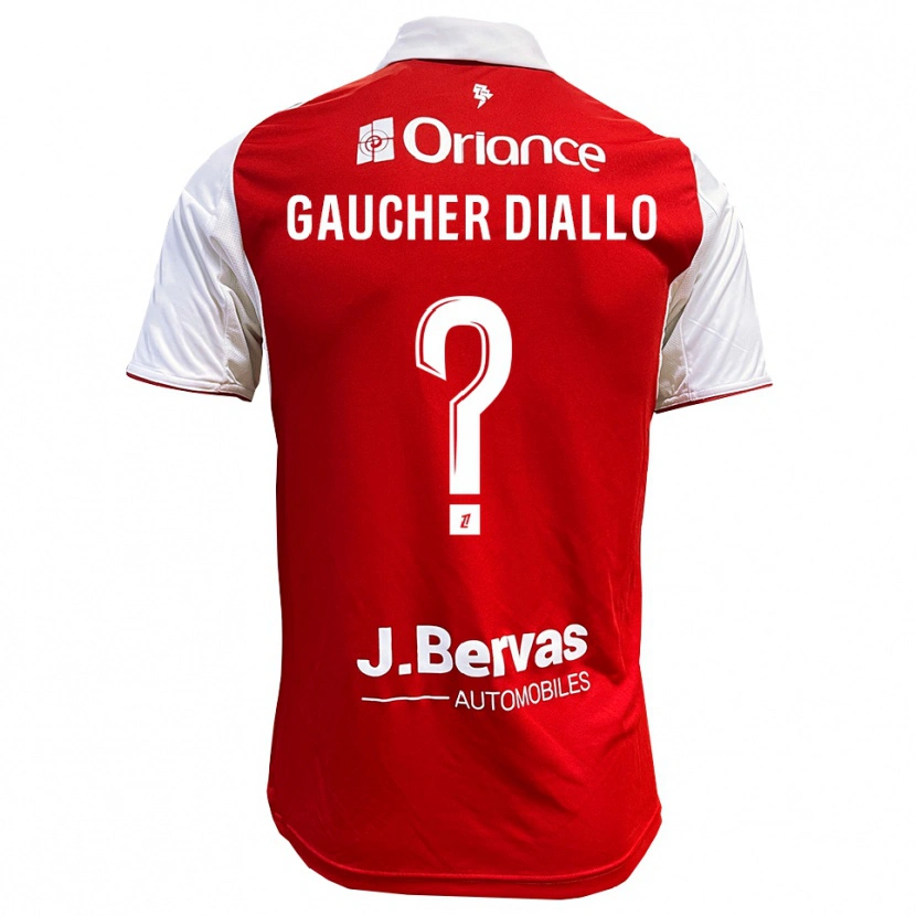 Danxen Dámské Coumba Gaucher Diallo #0 Červená Bílá Domů Hráčské Dresy 2025/26 Dres