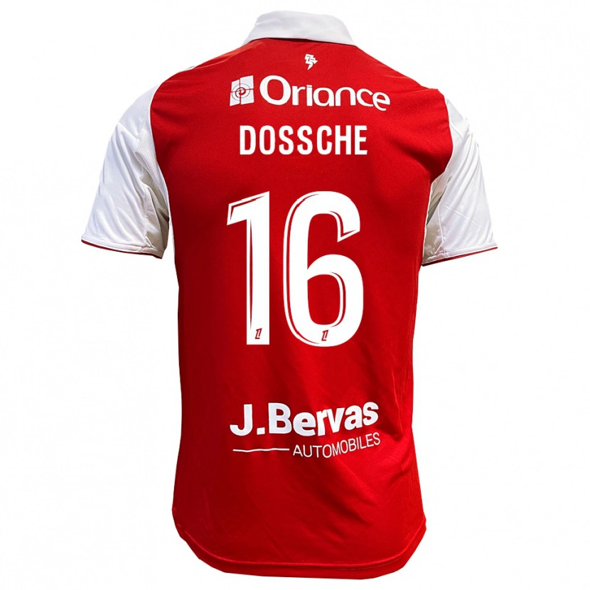 Danxen Dámské Marvin Dossche #16 Červená Bílá Domů Hráčské Dresy 2025/26 Dres