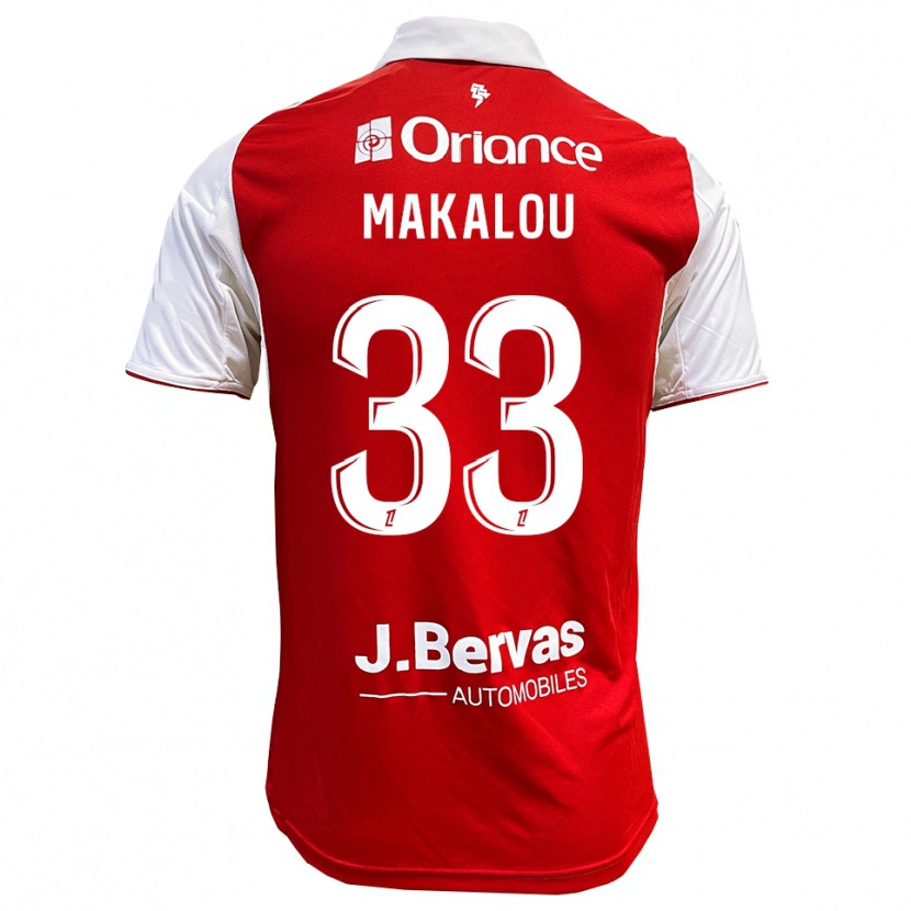 Danxen Dámské Hamidou Makalou #33 Červená Bílá Domů Hráčské Dresy 2025/26 Dres