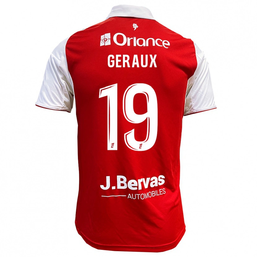 Danxen Dámské Noan Geraux #19 Červená Bílá Domů Hráčské Dresy 2025/26 Dres