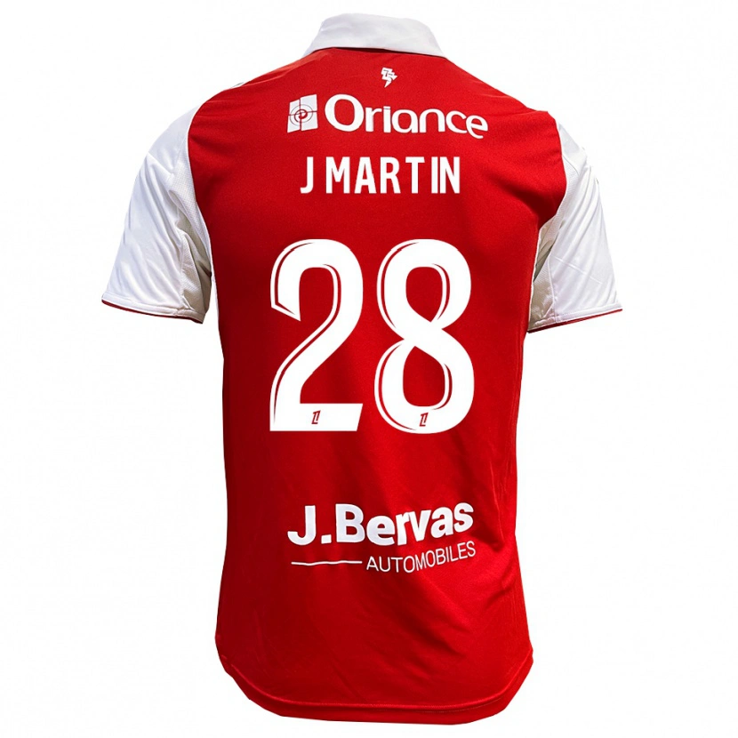 Danxen Dámské Jonas Martin #28 Červená Bílá Domů Hráčské Dresy 2025/26 Dres
