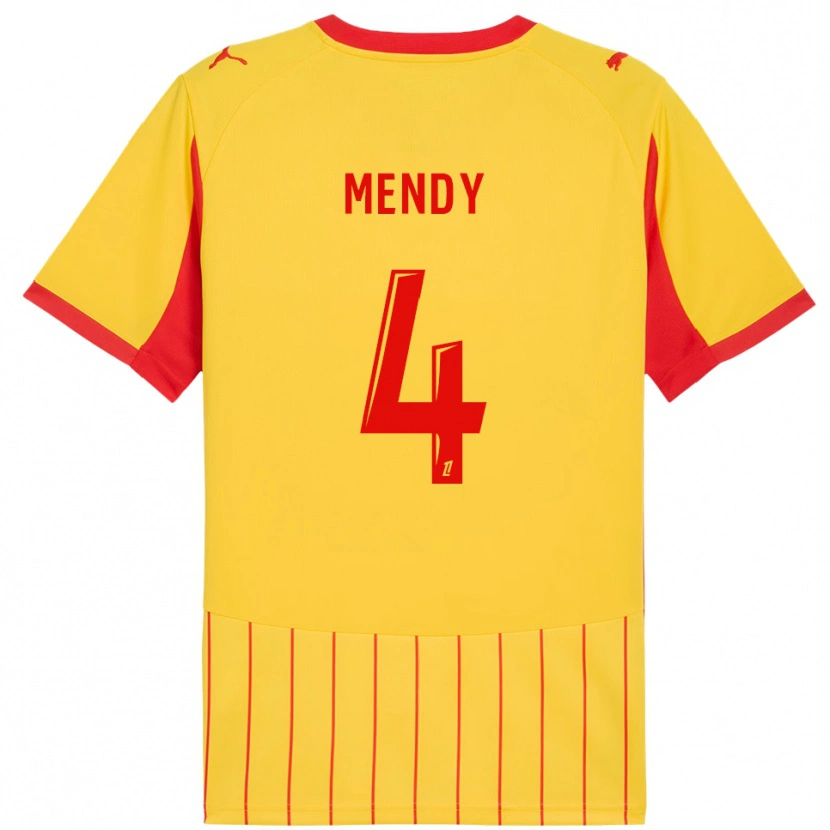 Danxen Dámské Ellijah Mendy #4 Žlutá Červená Domů Hráčské Dresy 2025/26 Dres