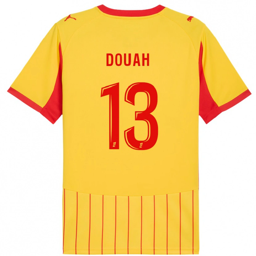 Danxen Dámské Chemssedine Douah #13 Žlutá Červená Domů Hráčské Dresy 2025/26 Dres