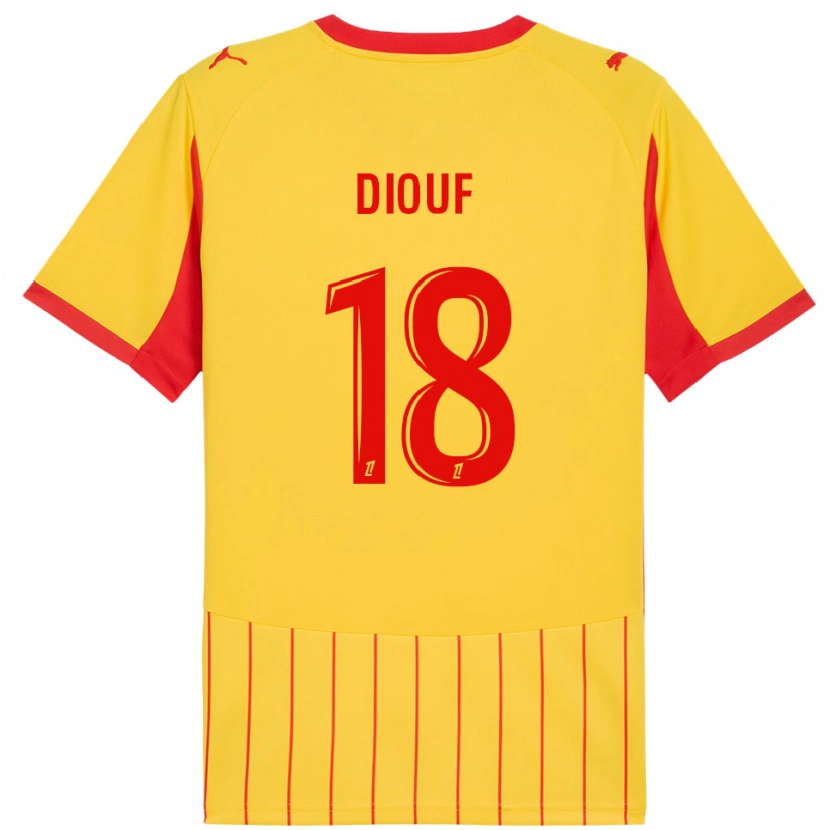 Danxen Dámské Andy Diouf #18 Žlutá Červená Domů Hráčské Dresy 2025/26 Dres