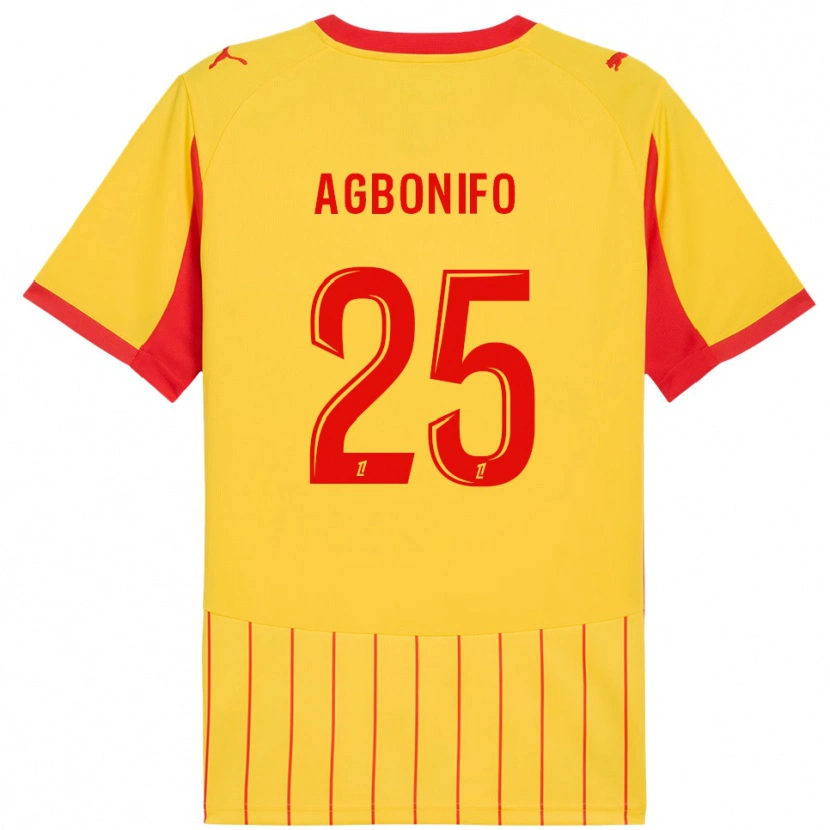Danxen Dámské Jeremy Agbonifo #25 Žlutá Červená Domů Hráčské Dresy 2025/26 Dres