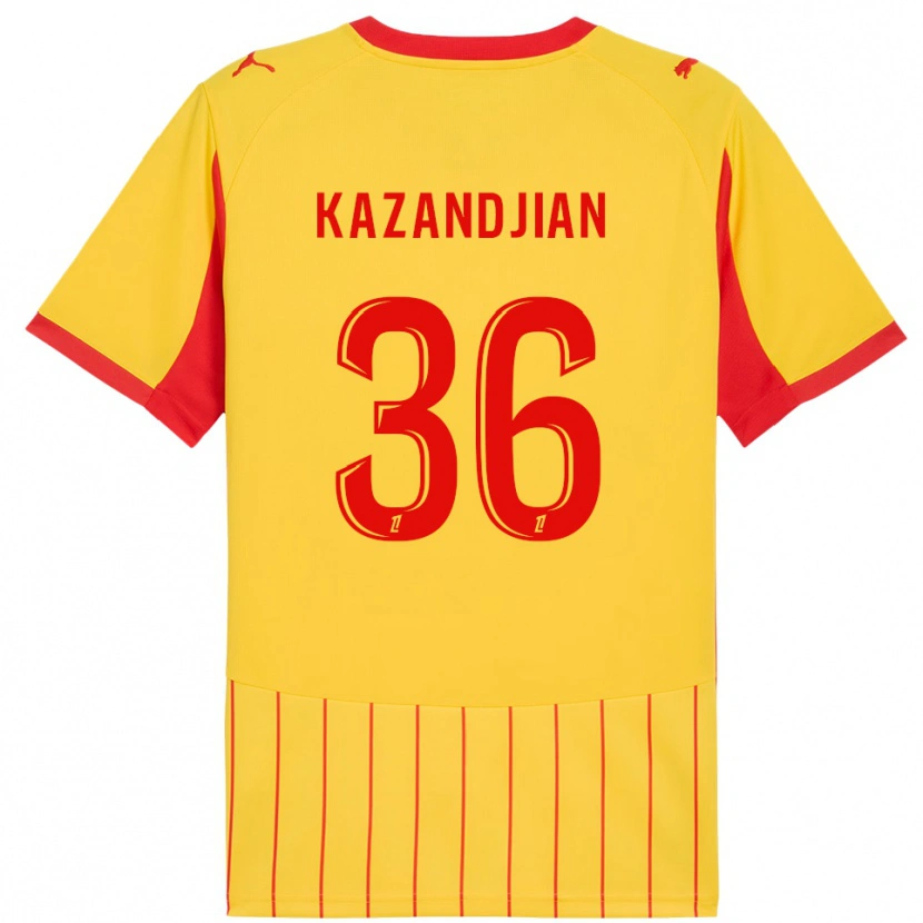 Danxen Dámské Lara Kazandjian #36 Žlutá Červená Domů Hráčské Dresy 2025/26 Dres