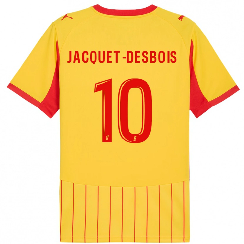 Danxen Dámské Tairik Jacquet-Desbois #10 Žlutá Červená Domů Hráčské Dresy 2025/26 Dres