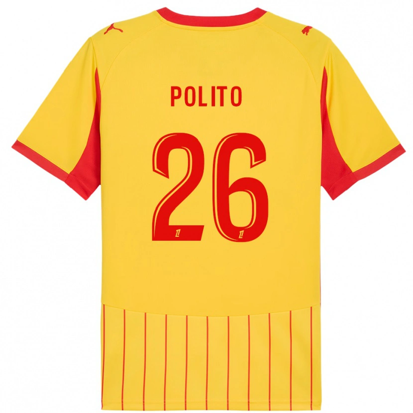 Danxen Dámské Carla Polito #26 Žlutá Červená Domů Hráčské Dresy 2025/26 Dres