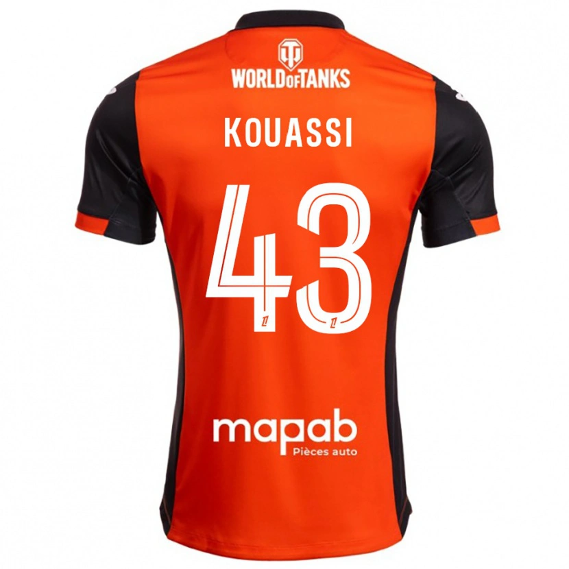 Danxen Dámské Arsène Kouassi #43 Černá Oranžová Domů Hráčské Dresy 2025/26 Dres
