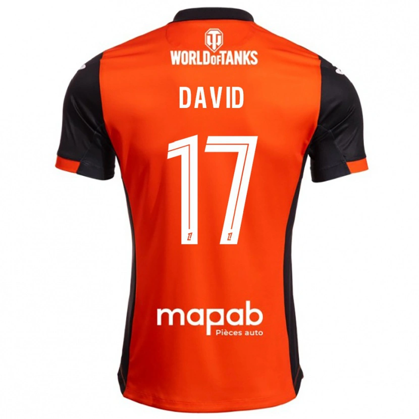 Danxen Dámské Dune David #17 Černá Oranžová Domů Hráčské Dresy 2025/26 Dres