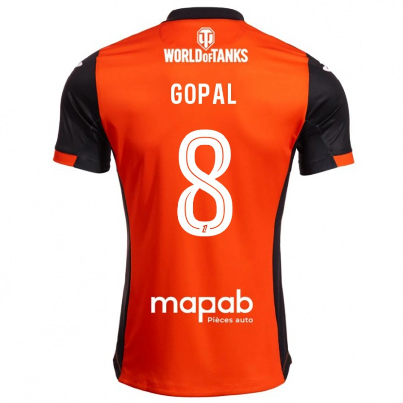 Danxen Dámské Julie Gopal #8 Černá Oranžová Domů Hráčské Dresy 2025/26 Dres