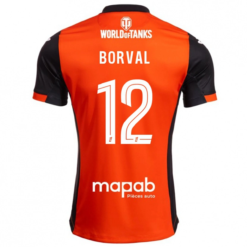 Danxen Dámské Cyril Borval #12 Černá Oranžová Domů Hráčské Dresy 2025/26 Dres